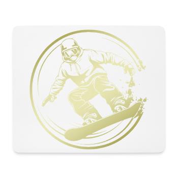 Snowboarder Silhouette - Mouse Pad (horizontal) - white - Front