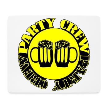 Party Crew Beer - Mouse Pad (horizontal) - white - Front