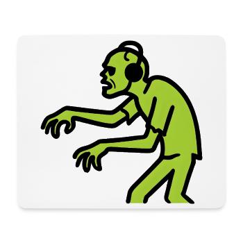 Zombie DJ Neon Grün - Mousepad (Querformat) - Weiß - Vorne