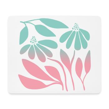 Marguerite in gradient green  - Mousepad (Querformat) - Weiß - Vorne