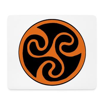 Triskel Orange - Mouse Pad (horizontal) - white - Front