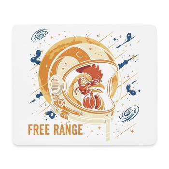 Space chicken in astronaut helmet - Mouse Pad (horizontal) - white - Front