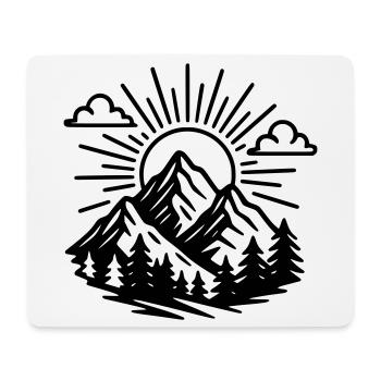 Berge - Mousepad (Querformat) - Weiß - Vorne