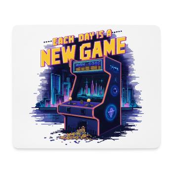 Jeder Tag ist ein neues Spiel Design Motivation Sport - Mousepad (Querformat) - Weiß - Vorne