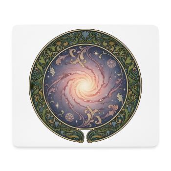 Galactic Rose Galaxy in the Vine Circle - Mouse Pad (horizontal) - white - Front