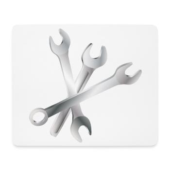 Schraubenschlüssel-Set – Werkzeug & Handwerkskunst - Mousepad (Querformat) - Weiß - Vorne