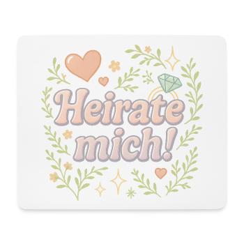 Marry Me / Statement Design - Mouse Pad (horizontal) - white - Front