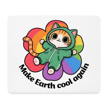 Die Erde wieder abkühlen lassen - Mousepad (Querformat) - Weiß - Vorne