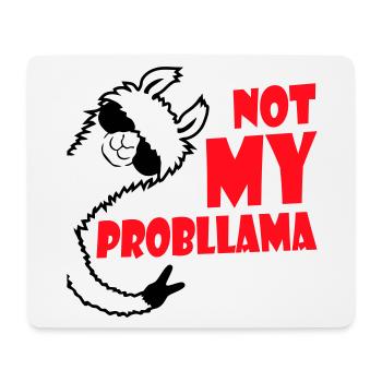 Lama Cool Sonnenbrille Not My Problama Peace Hand - Mousepad (Querformat) - Weiß - Vorne