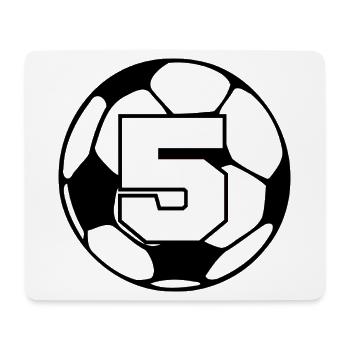 Number 5 football - 5th anniversary - Mouse Pad (horizontal) - white - Front