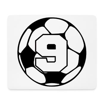 Nummer 9 Fußball - 9. Jubiläum - Mousepad (Querformat) - Weiß - Vorne