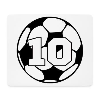 Number 10 football - 10th anniversary - Mouse Pad (horizontal) - white - Front