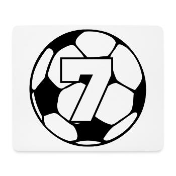 Nummer 7 Fußball - 7. Jubiläum - Mousepad (Querformat) - Weiß - Vorne