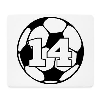 Numéro 14 football - 14e anniversaire  - Tapis de souris (format paysage) - blanc - Devant
