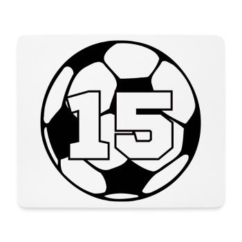 Number 15 football - 15th anniversary - Mouse Pad (horizontal) - white - Front