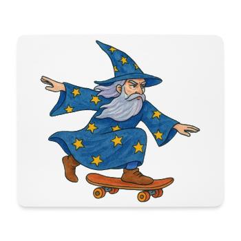 Starry Wizard Skateboard - Mouse Pad (horizontal) - white - Front