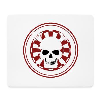 Darts, Bullseye, Dartboard and Skull. - Mouse Pad (horizontal) - white - Front