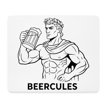 Beercules - Tapis de souris (format paysage) - blanc - Devant