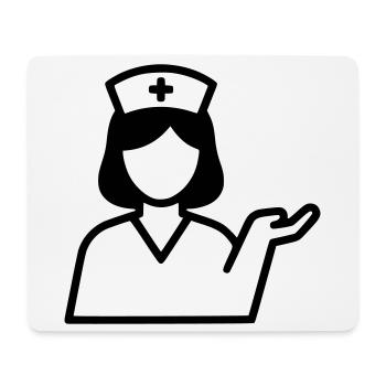 Nurse Icon | Care with heart - Mouse Pad (horizontal) - white - Front