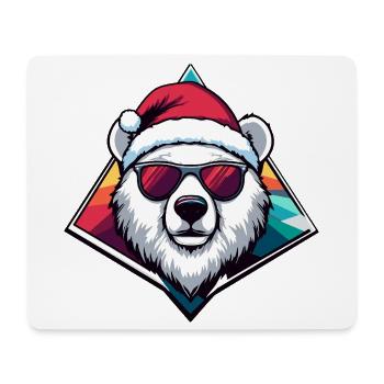 Polar Bär Santa  - Mousepad (Querformat) - Weiß - Vorne
