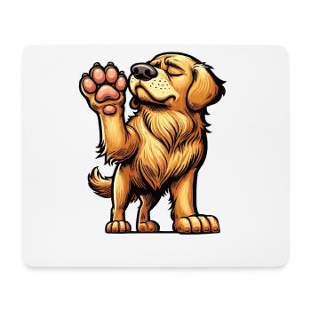 Talk to the Paw Golden Retriever Goldie Goldies - Mouse Pad (horizontal) - white - Front