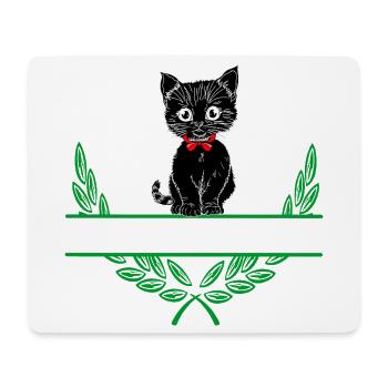 Laurel Wreath with Namespace - Mouse Pad (horizontal) - white - Front