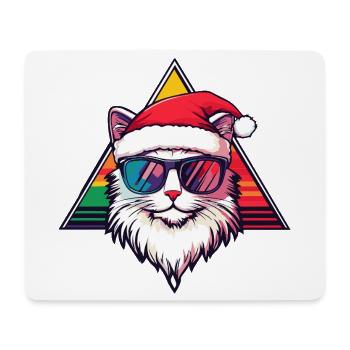 Cat Santa Christmas - Mouse Pad (horizontal) - white - Front