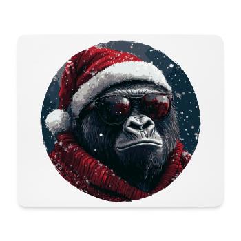 Gorilla Christmas Funny Christmas - Mouse Pad (horizontal) - white - Front