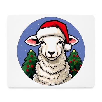 Schafe Weihnachten - Mousepad (Querformat) - Weiß - Vorne