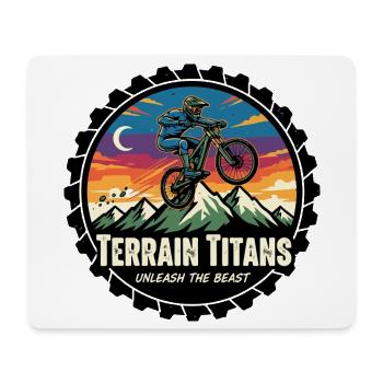 Terrain Titans MTB Unleashed - Mousepad (Querformat) - Weiß - Vorne