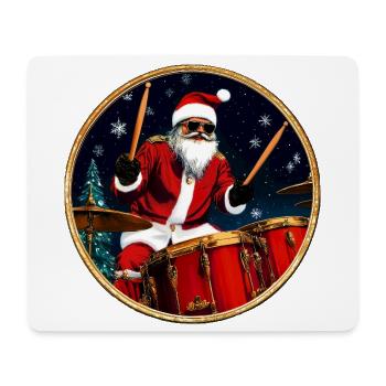 Schlagzeuger Weihnachten - Mousepad (Querformat) - Weiß - Vorne