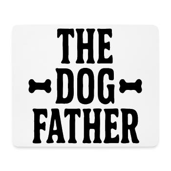 Das Dog Father Vintage-Blockknochen-Design - Mousepad (Querformat) - Weiß - Vorne