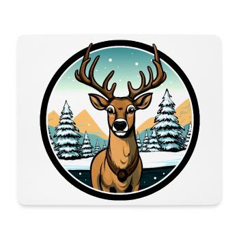 Deer Winter Style - Mouse Pad (horizontal) - white - Front