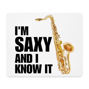 Funny Saxophone Saxophonist Jazz Sax Player Music - Mouse Pad (horizontal) - white - Front