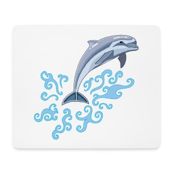 Der Sprung des Delfins - Mousepad (Querformat) - Weiß - Vorne