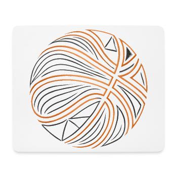 Pivot de filet, orange noir - Tapis de souris (format paysage) - blanc - Devant