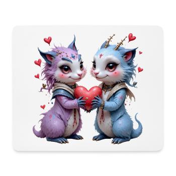 Love Bunny Cake Twins - Mouse Pad (horizontal) - white - Front