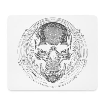 Schädelkreis Gravur - Mousepad (Querformat) - Weiß - Vorne