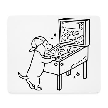 Pinball Pinball Dachshund Dog Kids - Mouse Pad (horizontal) - white - Front