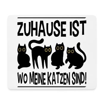 Katzen Katzenhalterin Katze Katzenmama Geschenk - Mousepad (Querformat) - Weiß - Vorne