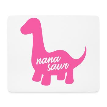 Famille de grand-mères dinosaures roses Nanasaur - Tapis de souris (format paysage) - blanc - Devant