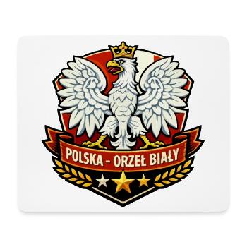 Polska Orzeł Biały Emblem - Mouse Pad (horizontal) - white - Front