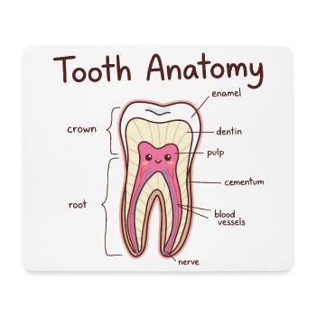 Dentiste assistant dentaire en anatomie dentaire - Tapis de souris (format paysage) - blanc - Devant