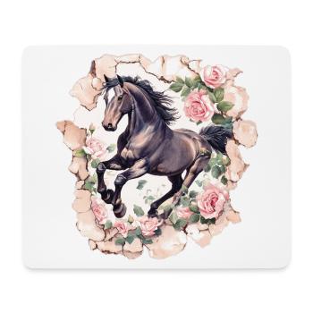 Pferd Vintage - Mousepad (Querformat) - Weiß - Vorne