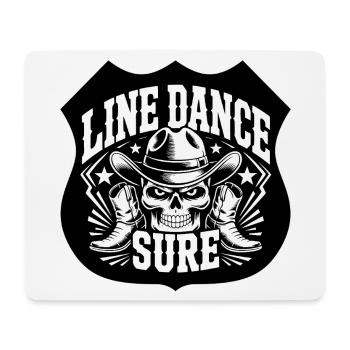 Line Dance Skull Western - Mousepad (Querformat) - Weiß - Vorne