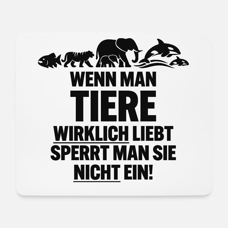 anti ZOO - Mousepad (Querformat) - Weiß