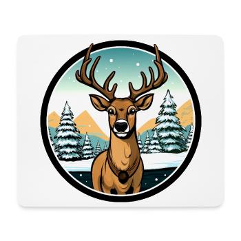 Fans de cerfs - Tapis de souris (format paysage) - blanc - Devant