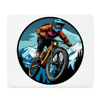 Freeride Biker - Mousepad (Querformat) - Weiß - Vorne