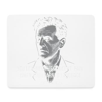 Wittgenstein-Porträt mit philosophischem Zitat - Mousepad (Querformat) - Weiß - Vorne