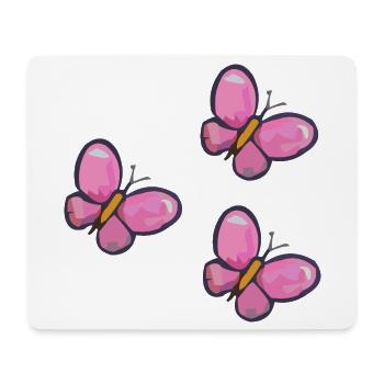 Motif PinkButterfly - Tapis de souris (format paysage) - blanc - Devant